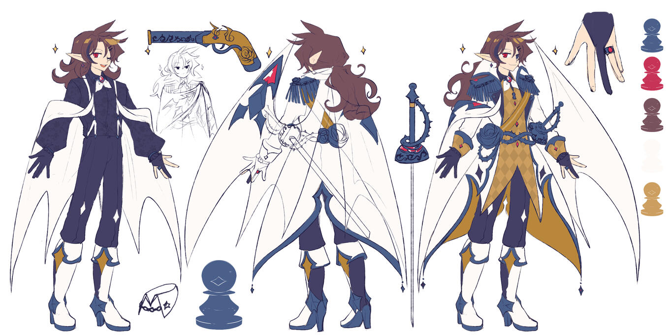 Black Pawn M Big Star Concept Sheet by @hikukastel