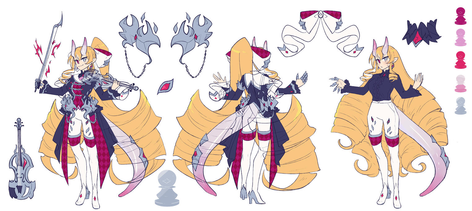 White Pawn Stella Concept Sheet by @hikukastel