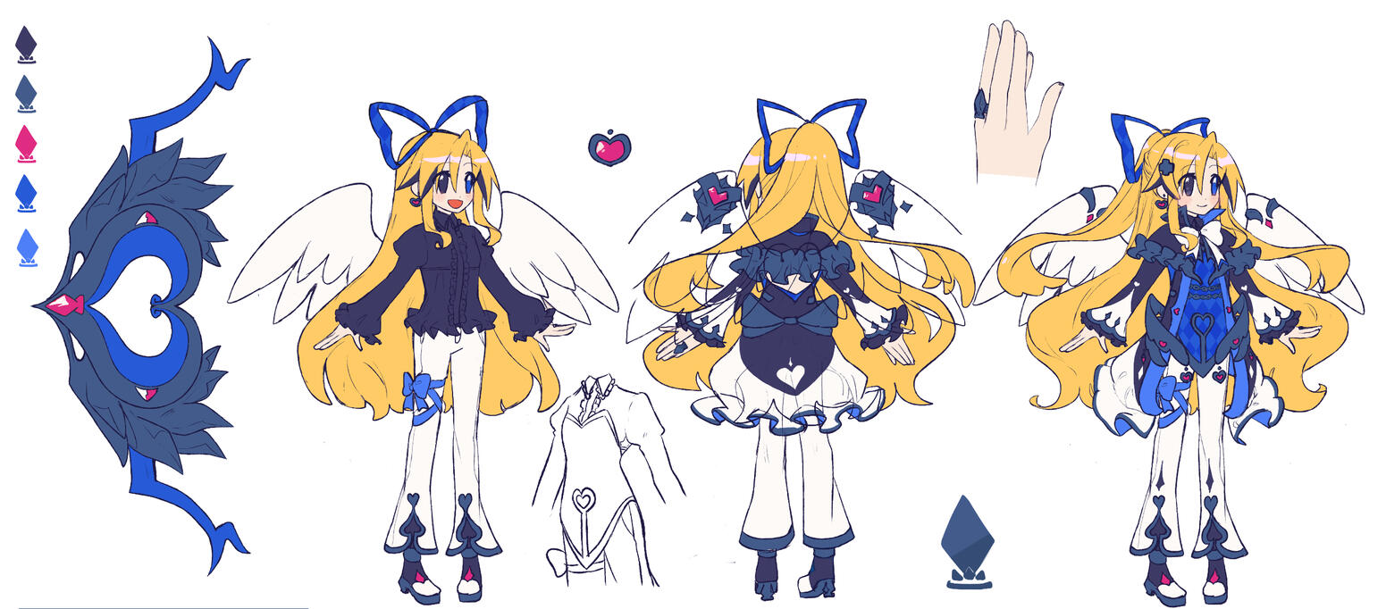 Black Bishop Flonne Concept Sheet by @hikukastel