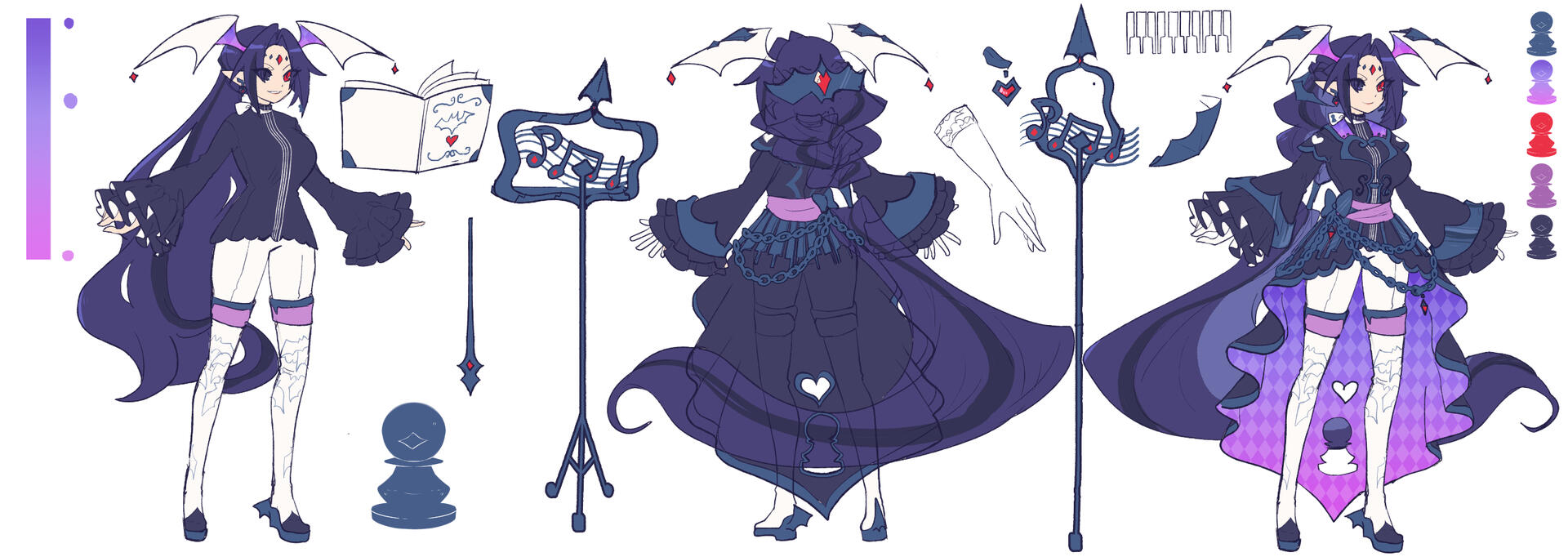 Black Pawn Melodia Concept Sheet by @hikukastel