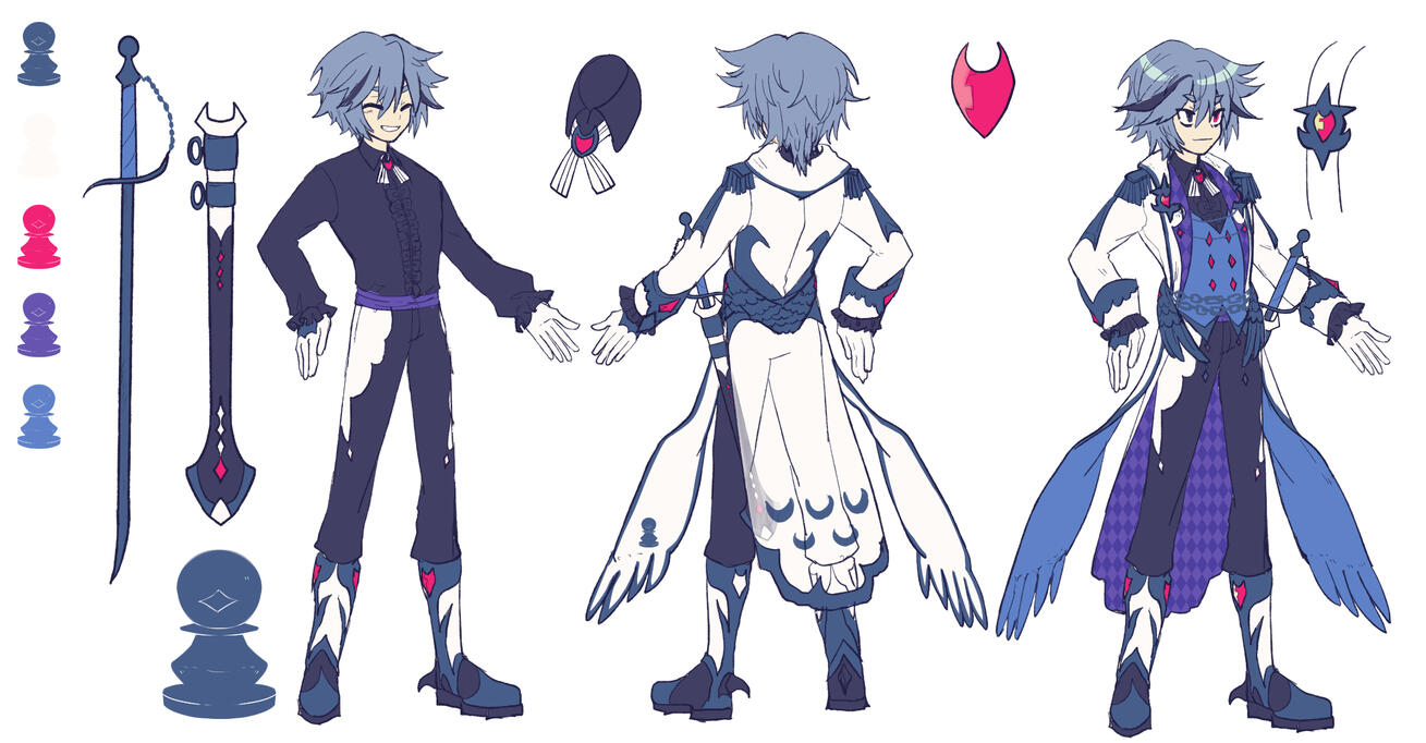 Black Pawn Neldo Concept Sheet by @hikukastel