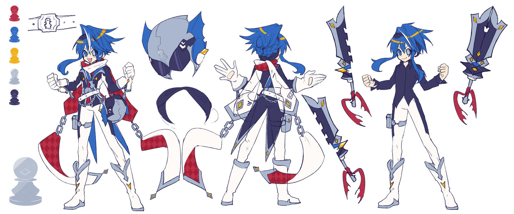 White Pawn Nisa Concept Sheet by @hikukastel