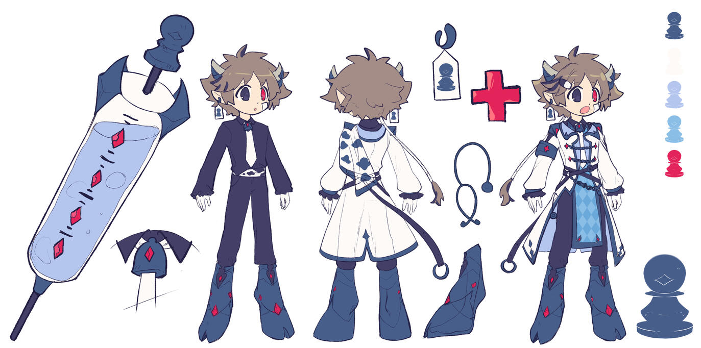 Black Pawn Taro Concept Sheet by @hikukastel