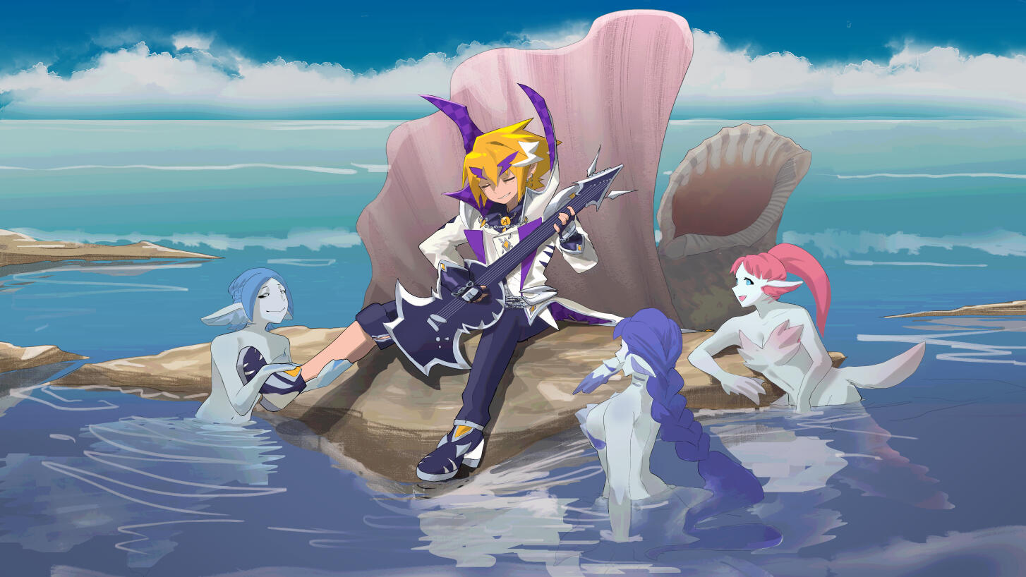 White Pawn Axel &amp; Undine Illustration by @Curse360