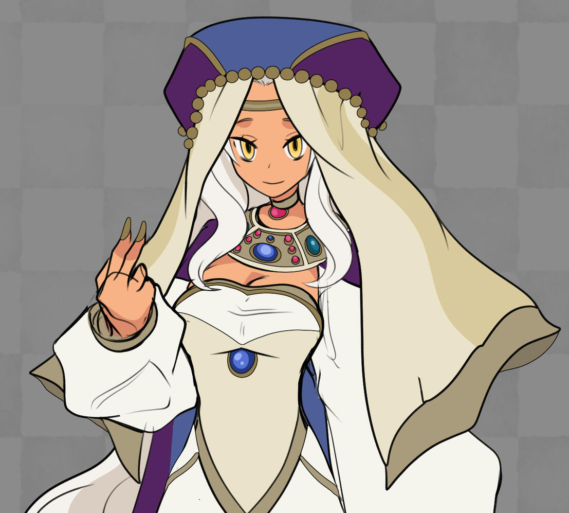 Empyrean Archpriest Bianca (Formal Attire) Splash Art by @LucDrawsThings