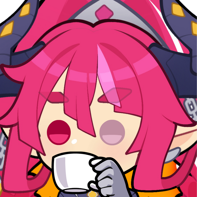 White Queen Higan This Is Fine Emote by @EightyEightDesign