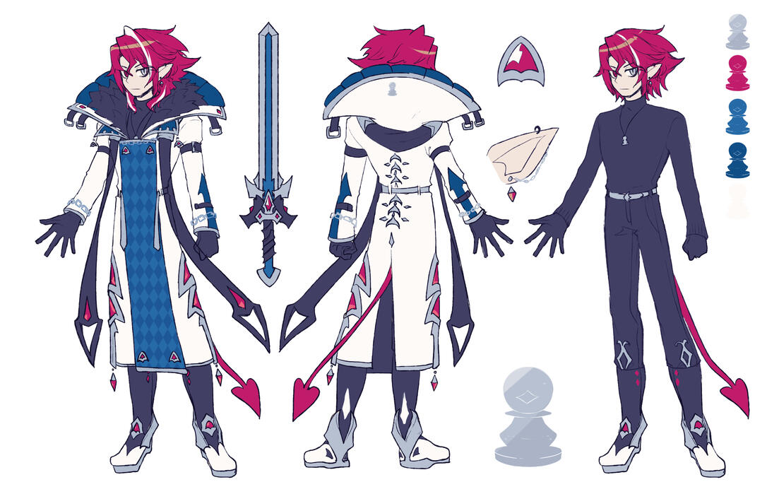White Pawn Xenolith Alt Palette Concept Sheet by @hikukastel