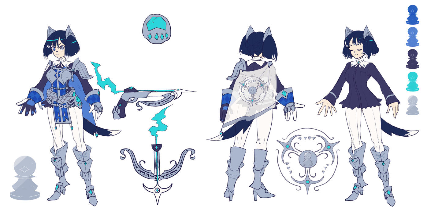 White Pawn Visco Hatless Concept Sheet by @hikukastel